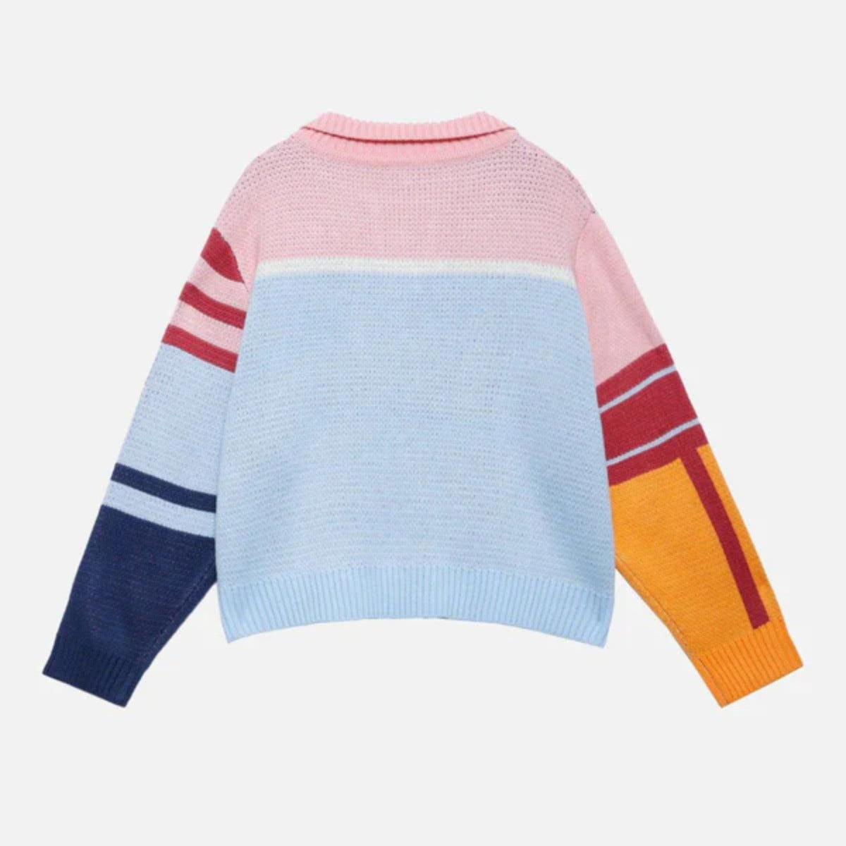 Pull en tricot pour femmes avec design graphique coloré et col moderne Chic und Stil