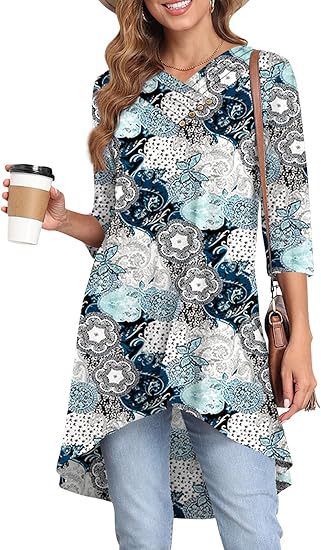 Tunique asymétrique pour femmes avec motif créatif Chic und Stil