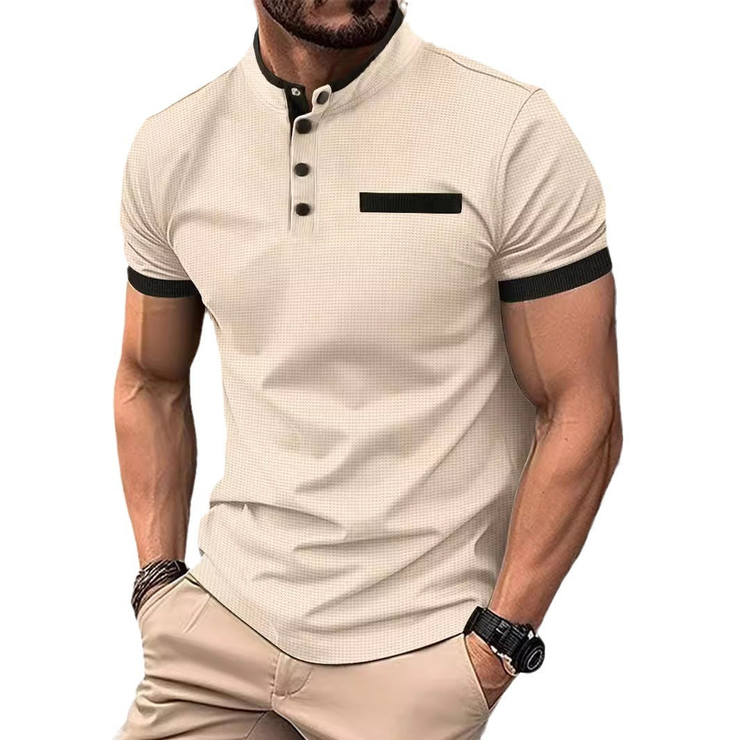 Chemise de loisirs à manches courtes pour hommes avec patte de boutonnage Chic und Stil