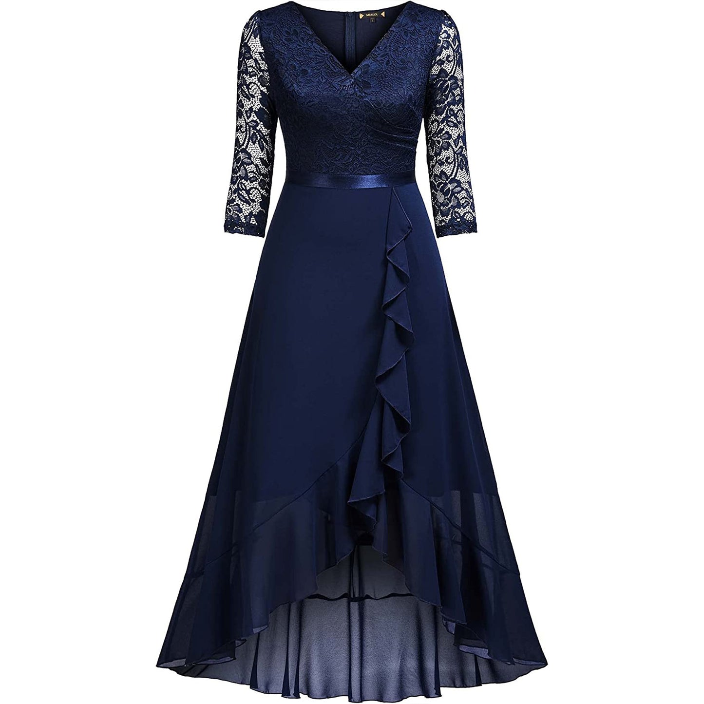 Robe de soirée à volants femme Haute-Basse Chic und Stil