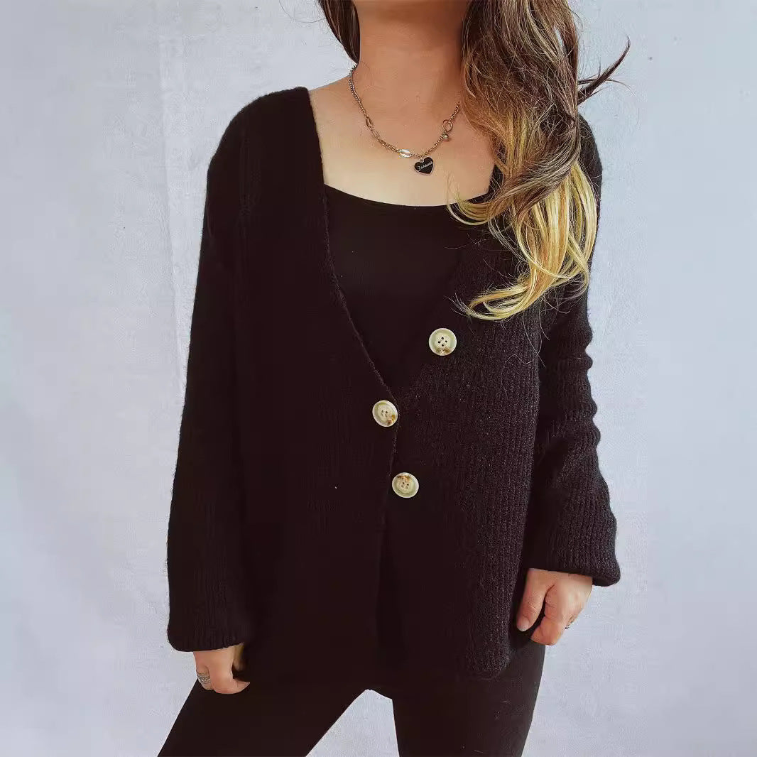 Cardigan en tricot décontracté pour femmes avec détails de boutons décoratifs Chic und Stil
