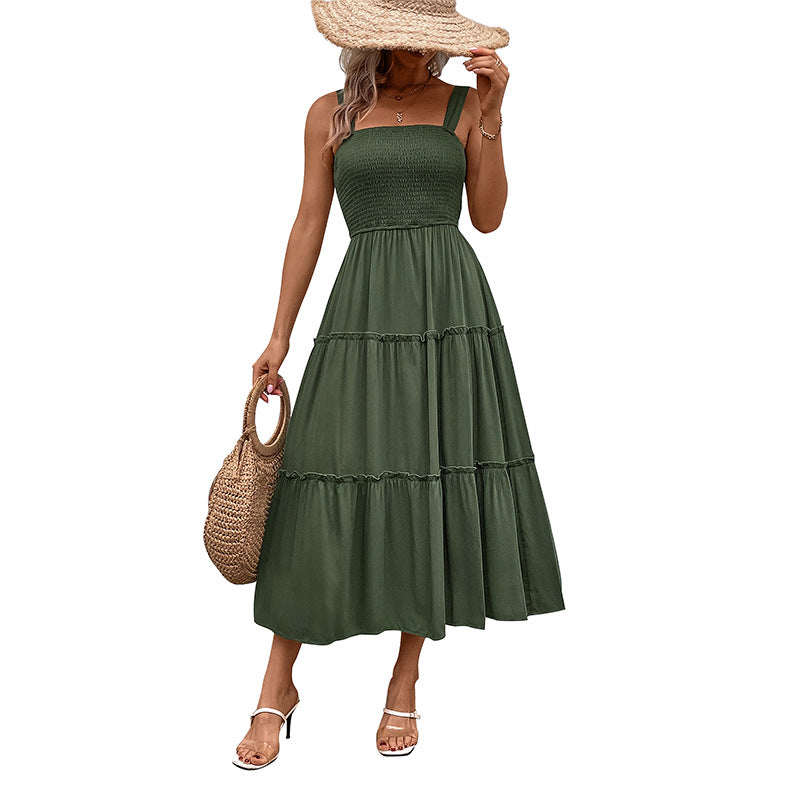 Robe à paliers pour femmes avec haut froncé Chic und Stil