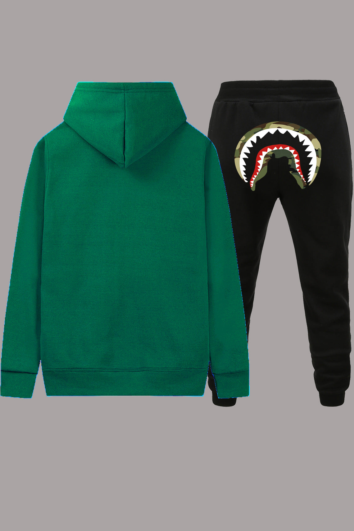 Women's hoodie and jogger pants set with creative Chic und Stil pattern