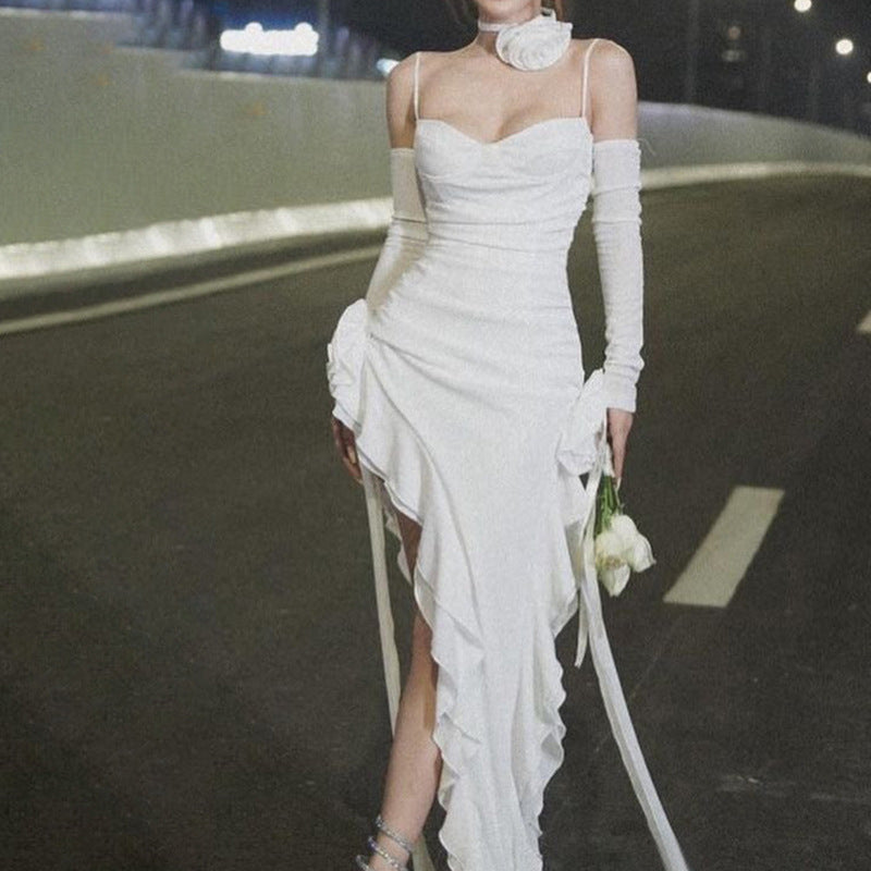 Robe de soirée asymétrique pour femmes Chic und Stil