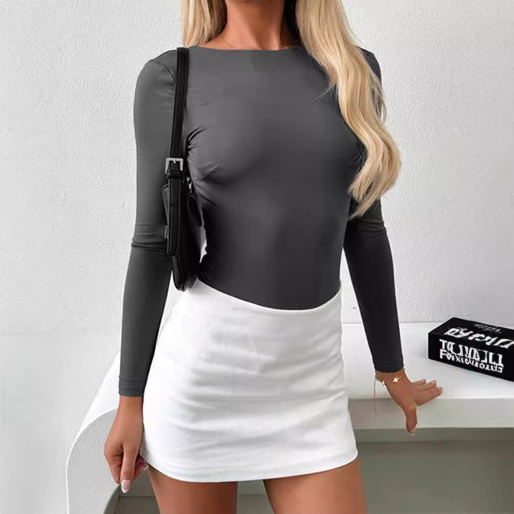 Dames body à manches longues cintré Chic und Stil