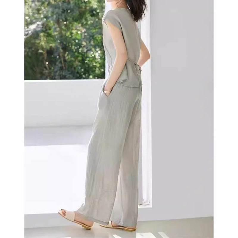 T-shirt ample à boutons pour femmes Chic und Stil