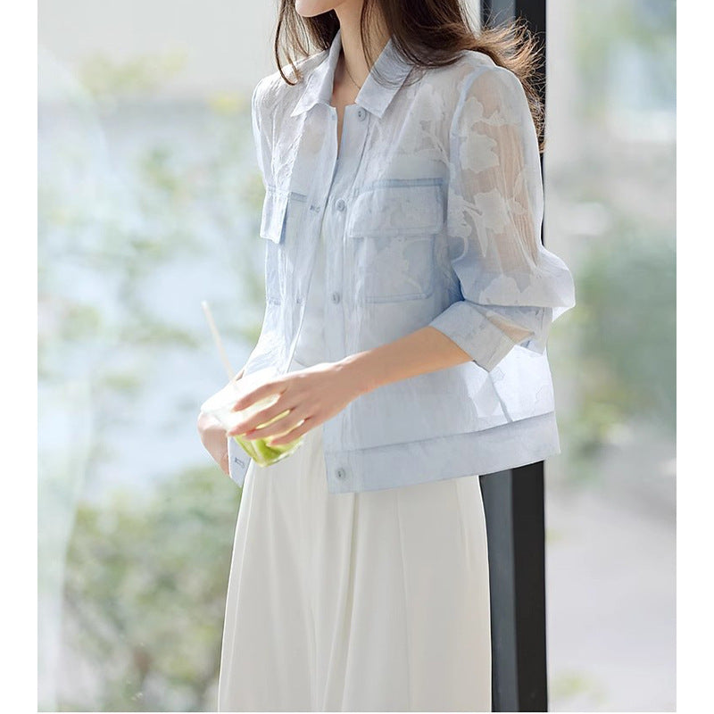 Veste en dentelle florale pour femmes Chic und Stil