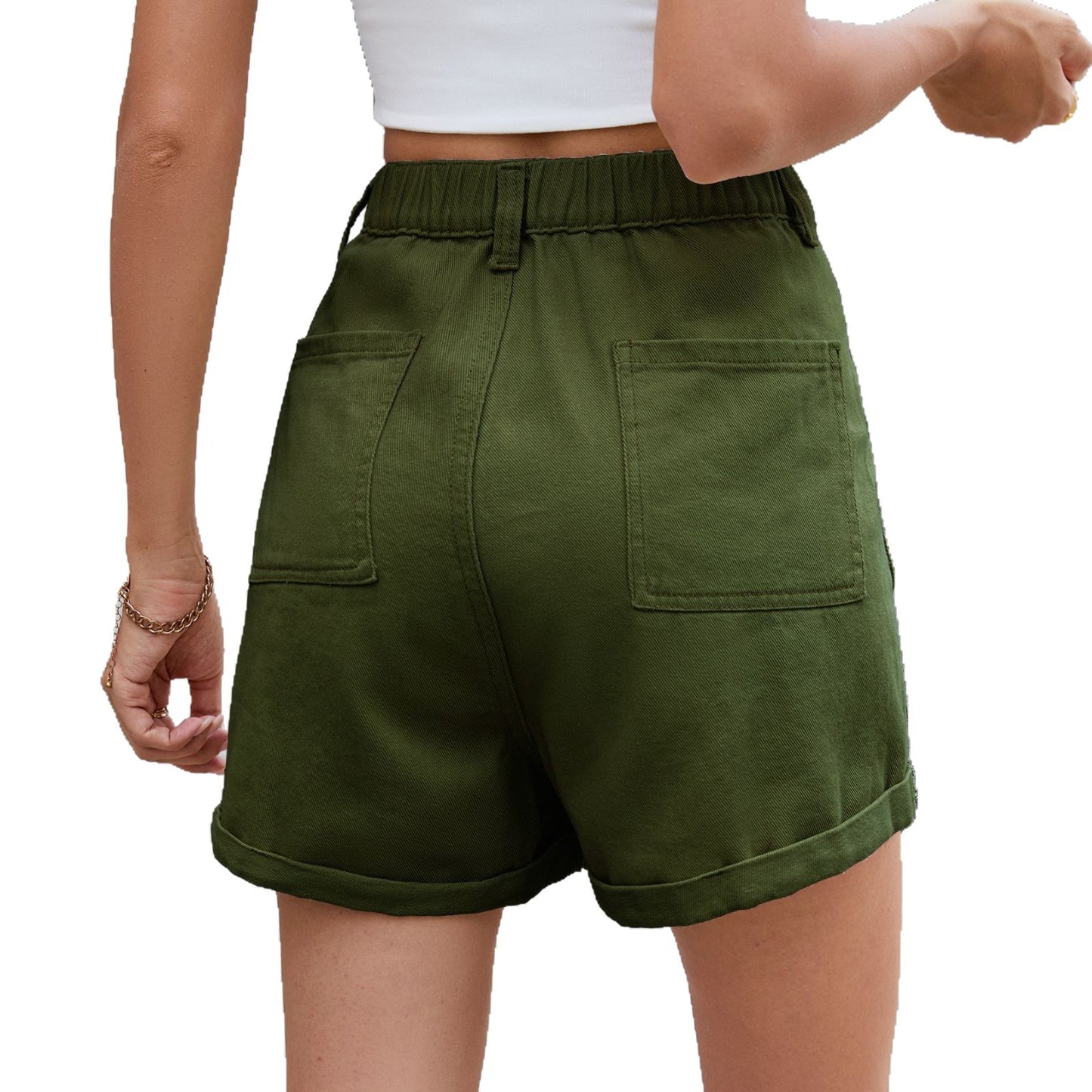 Shorts utilitaires pour femmes avec poches pratiques et taille haute Chic und Stil