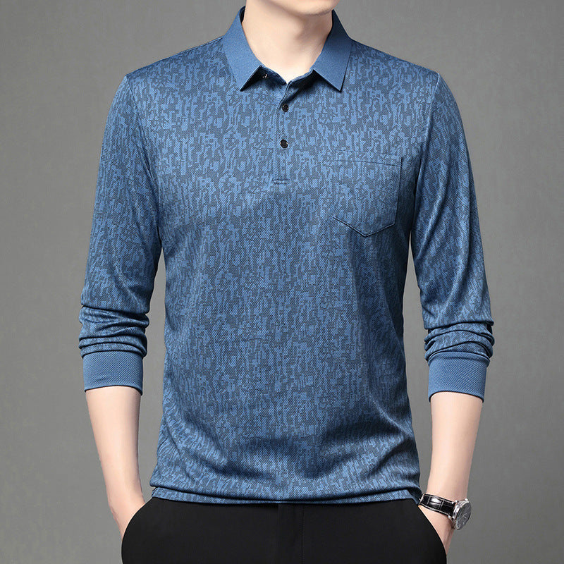 Chemise polo pour hommes avec motif graphique et matériau fonctionnel respirant Chic und Stil