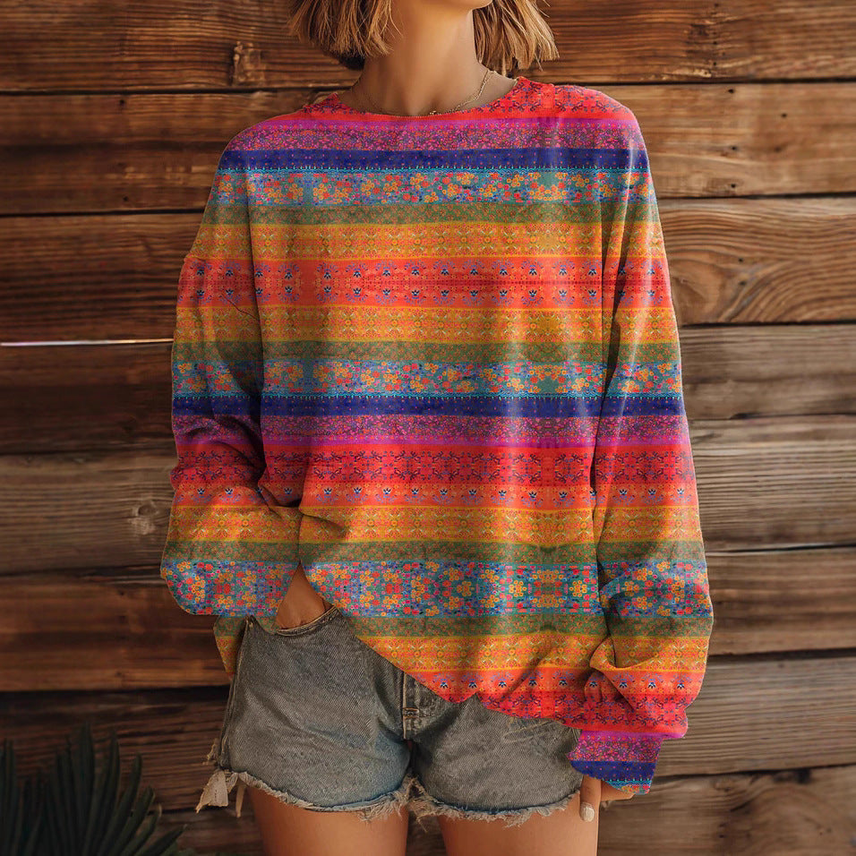 Sweat-shirt pour femmes avec design mandala créatif Chic und Stil