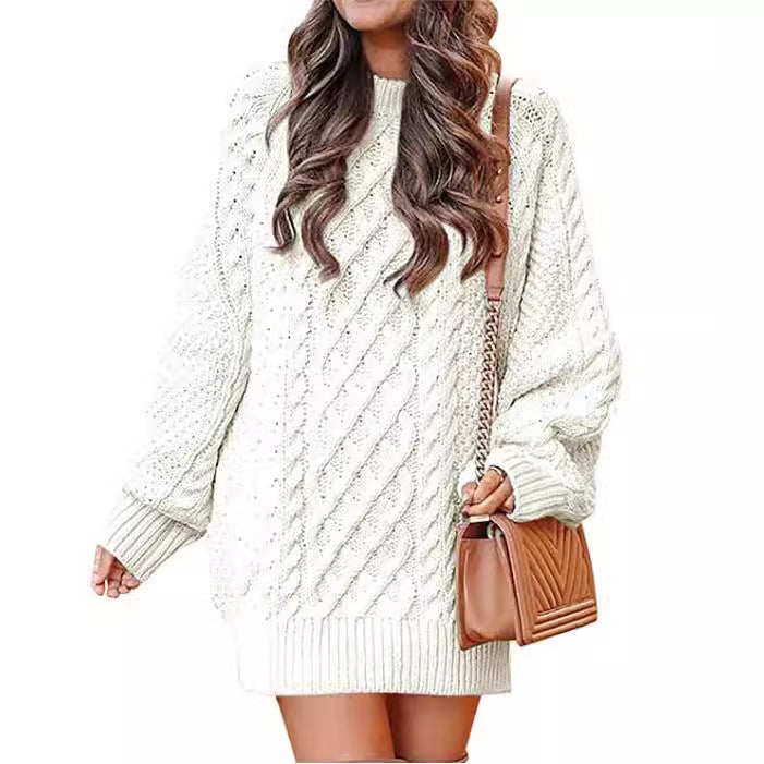 Femme Grand pull en tricot à motif torsadé et coupe décontractée Chic und Stil