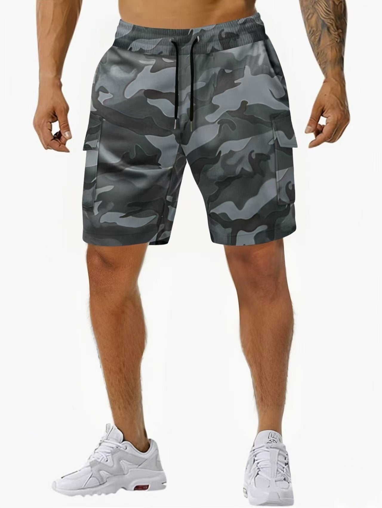 Shorts cargo pour hommes avec des poches latérales pratiques et une taille élastique Chic und Stil