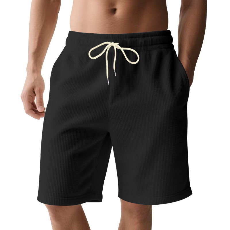 Shorts de sport pour hommes respirants avec taille élastique et cordon de serrage Chic und Stil