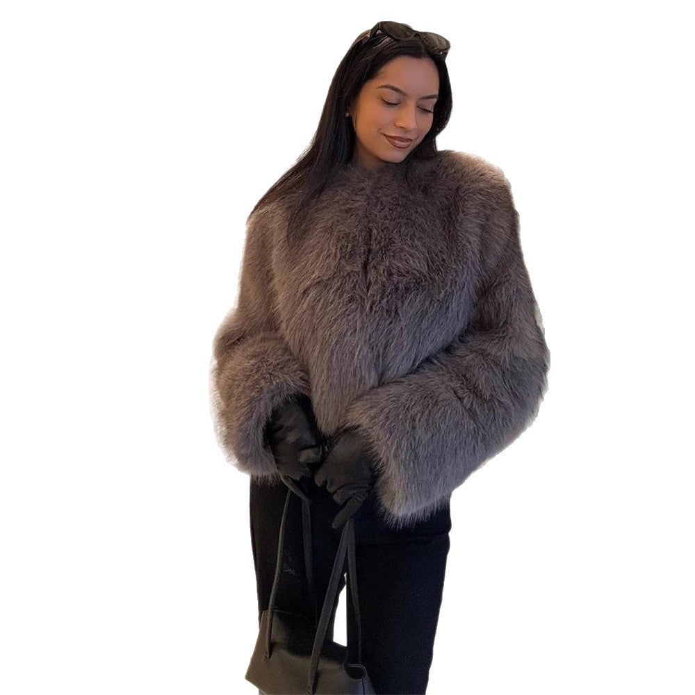 Dames Fuzzy Cardigan Chic und Stil