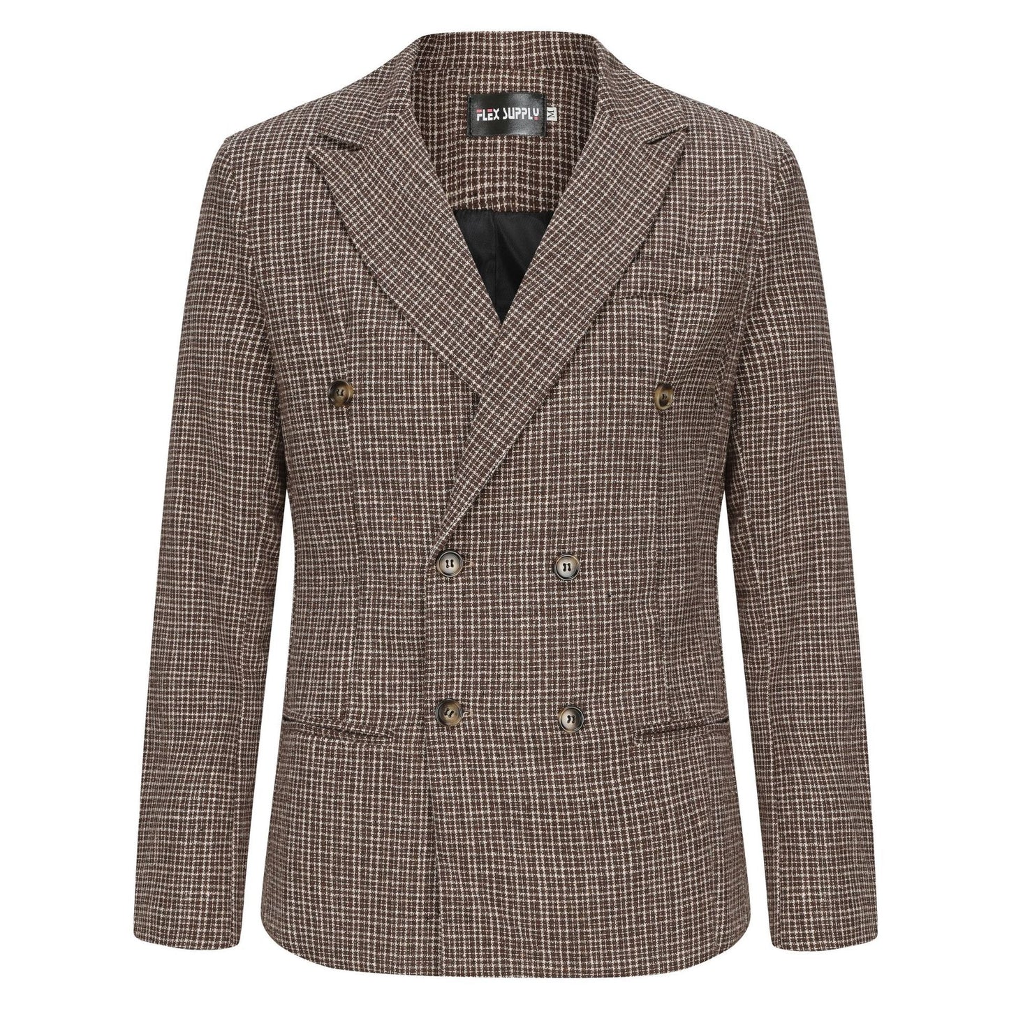 Blazer homme élégant à double boutonnage en tartan moderne Chic und Stil