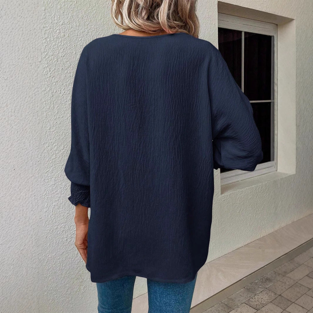Chemisier oversize pour femmes avec coupe décontractée et manches élastiques Chic und Stil