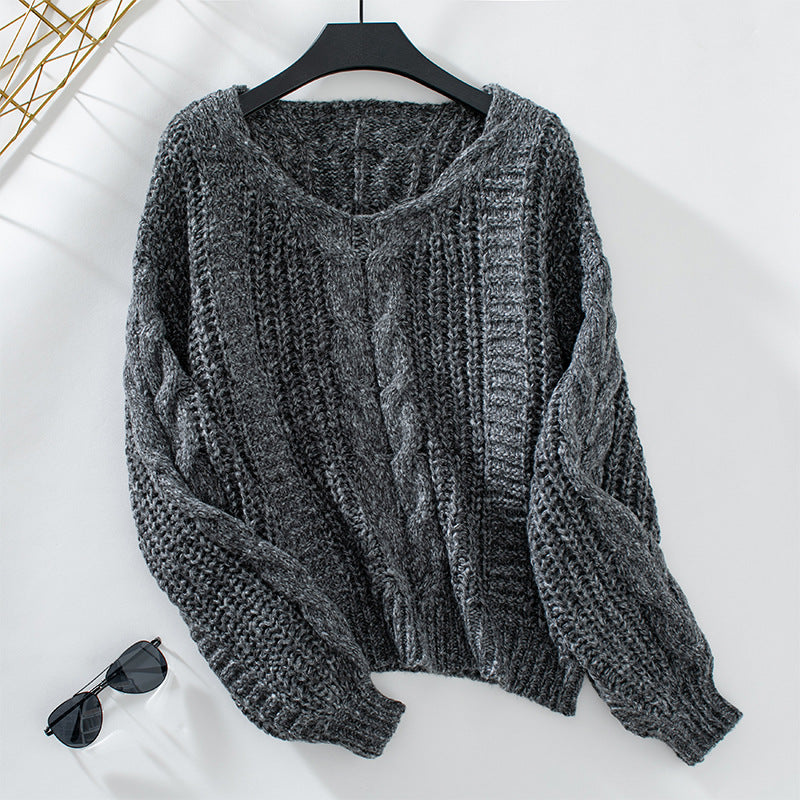 Dames gros pull en maille avec coupe oversize et motif en relief Chic und Stil