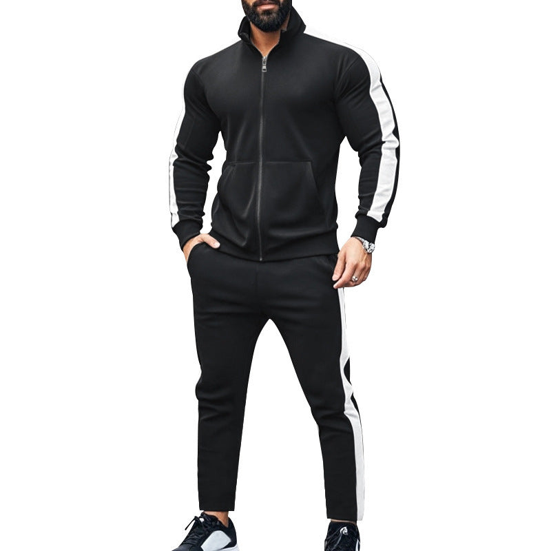 Costume de loisirs sportif pour hommes avec col haut et poches zippées pratiques Chic und Stil