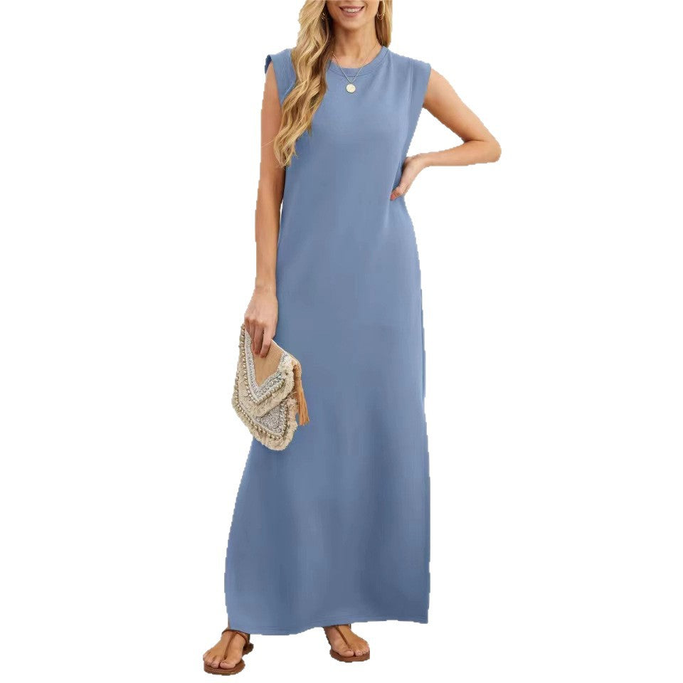 Robe maxi confortable pour femmes en matériau doux avec une coupe étroite Chic und Stil