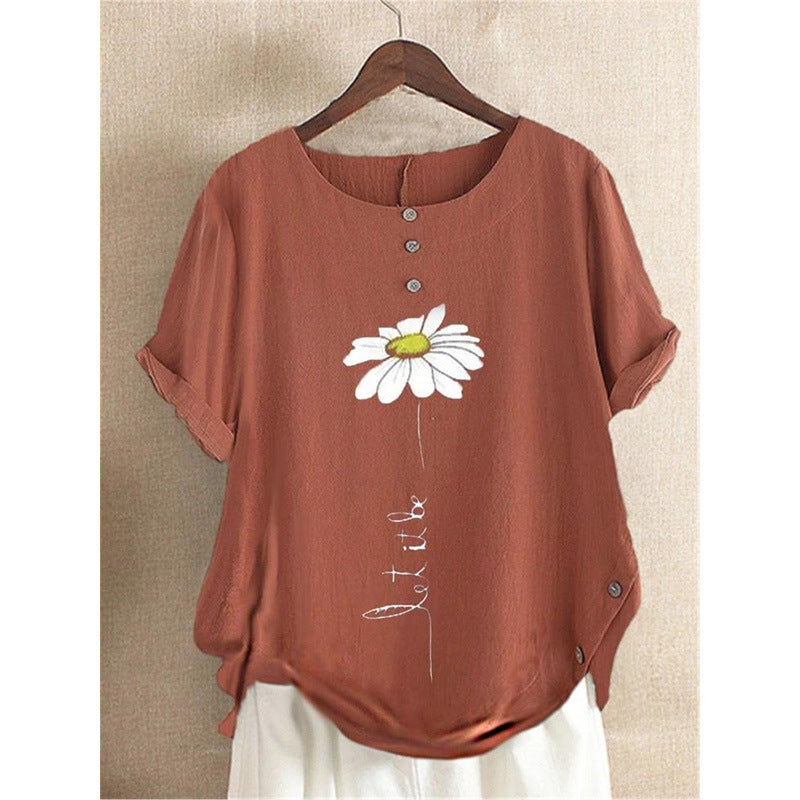 T-shirt brodé de loisirs pour femmes Chic und Stil