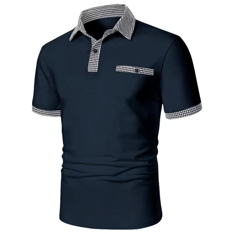 Polo-shirt à manches courtes stylé pour hommes avec des accents à carreaux Chic und Stil