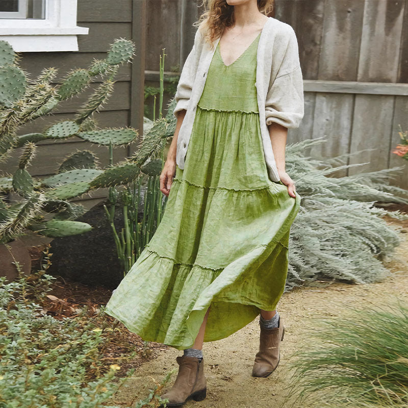 Robe maxi à niveaux pour femmes avec bretelles réglables Chic und Stil