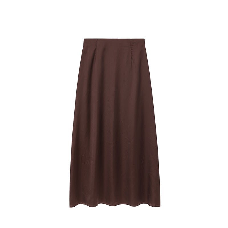 Jupe Maxi en Satin Femmes Chic und Stil