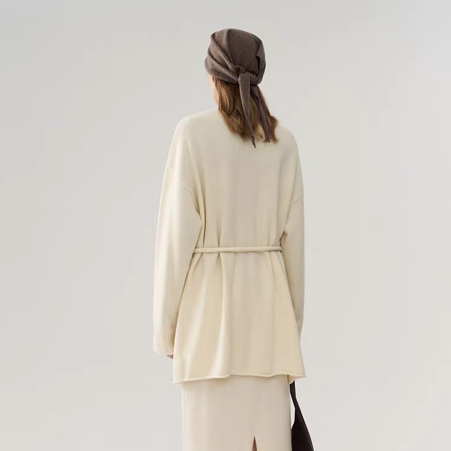 Dames Élégant Gilet Tricot à Manches Longues et Coupe Pratique Chic und Stil