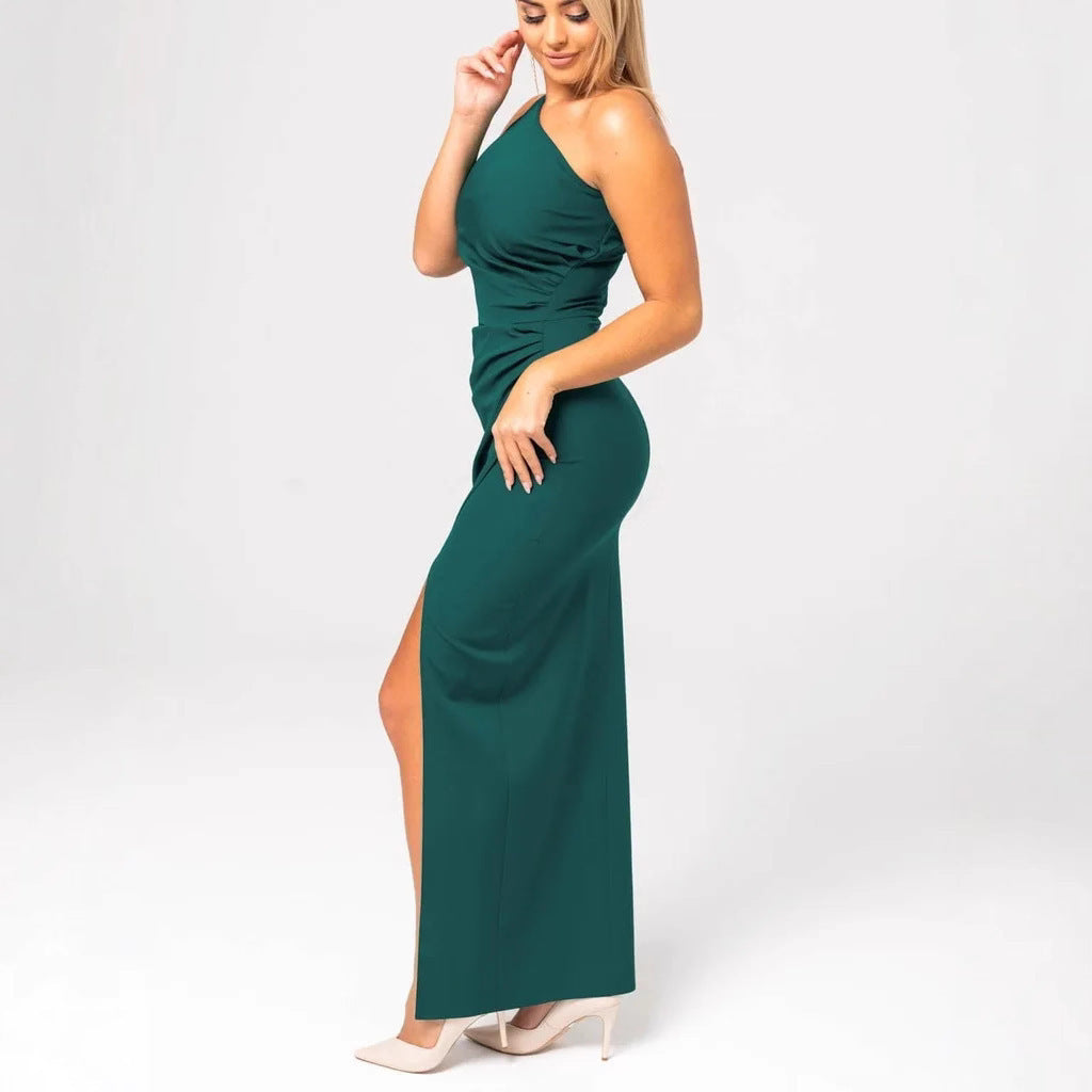 Robe de soirée élégante sans épaules pour femmes avec détails en volants Chic und Stil