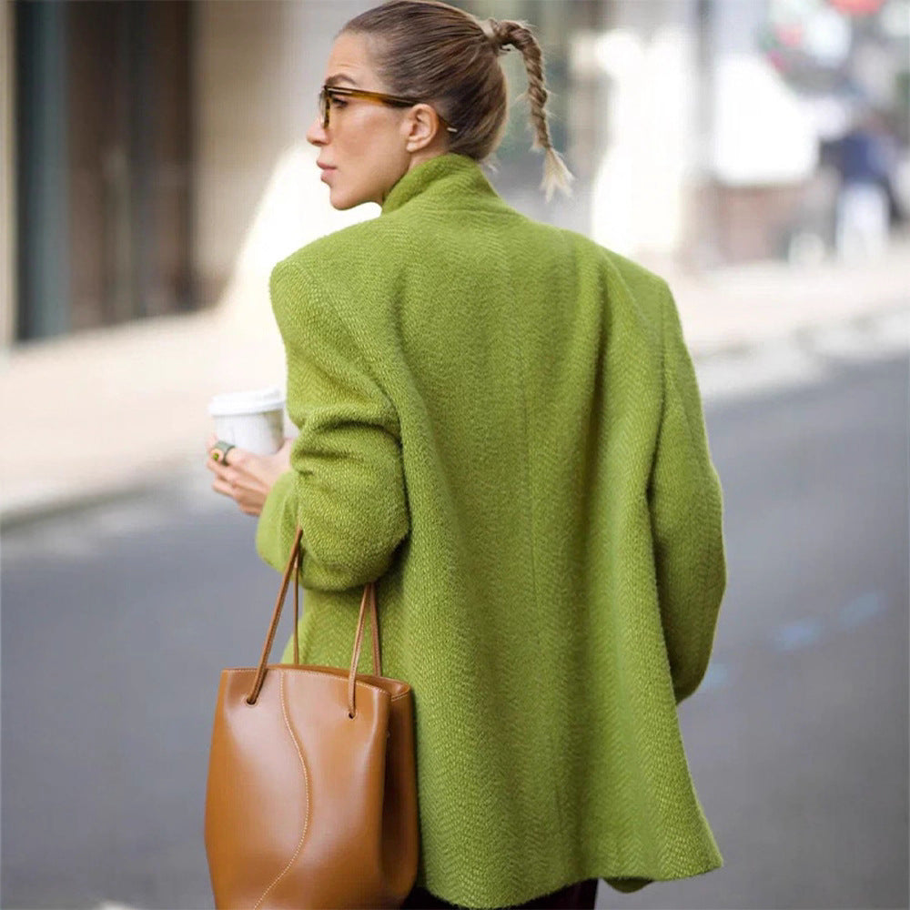 Blazer oversize décontracté pour femmes en matériau de haute qualité Chic und Stil