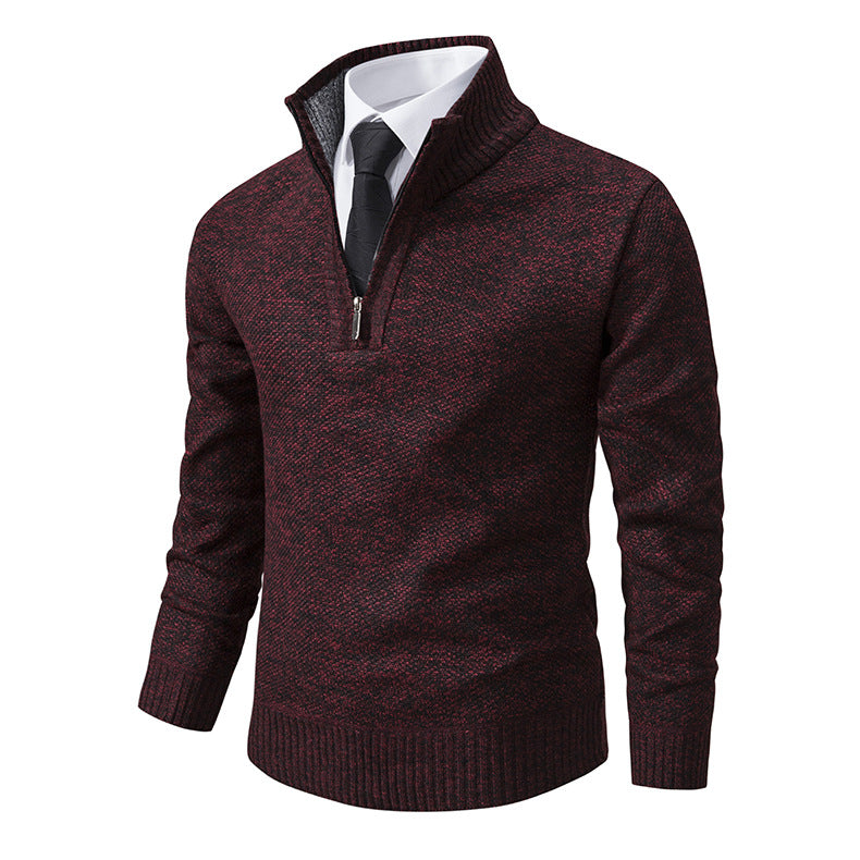 Pull homme avec col montant et zip attrayant Chic und Stil