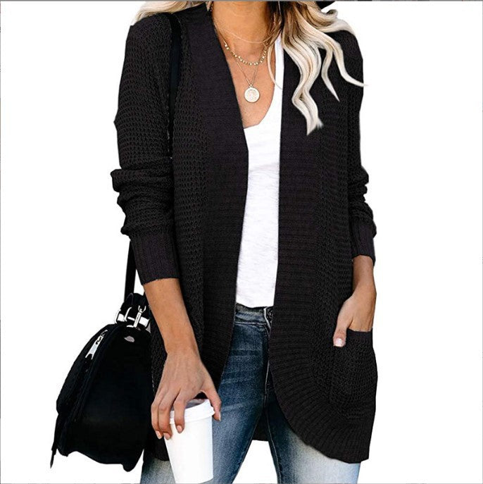 Cardigan en tricot pour femmes avec poches pratiques et structure aérienne Chic und Stil