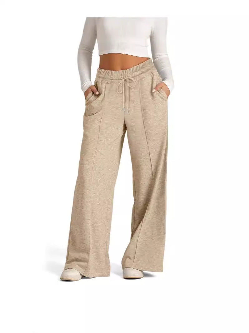 Pantalon de loisirs ample pour femmes avec taille élastique et poches latérales pratiques Chic und Stil