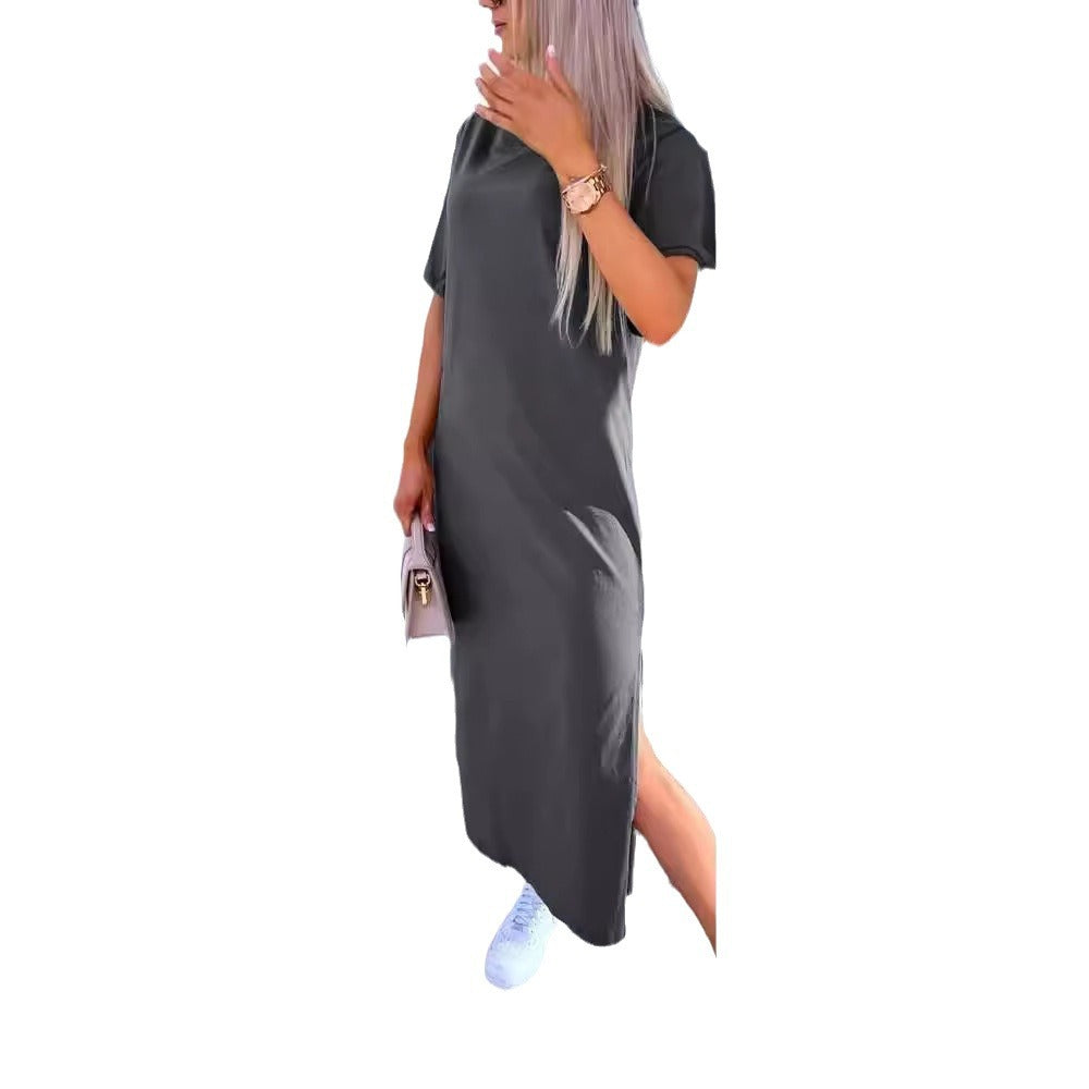 Robe T-shirt midi oversize femme Chic und Stil