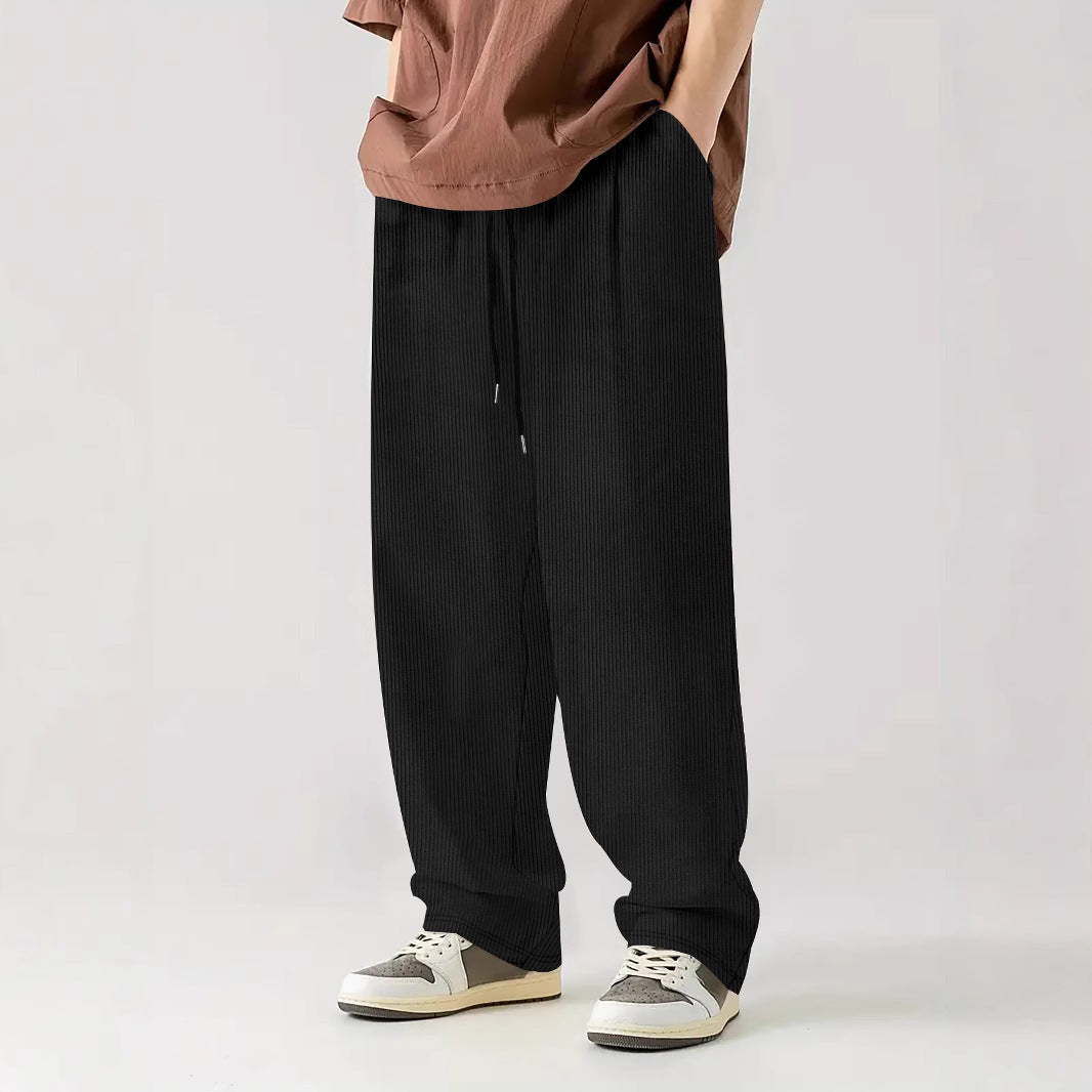 Men Comfortable Ribbed Pants Chic and Style