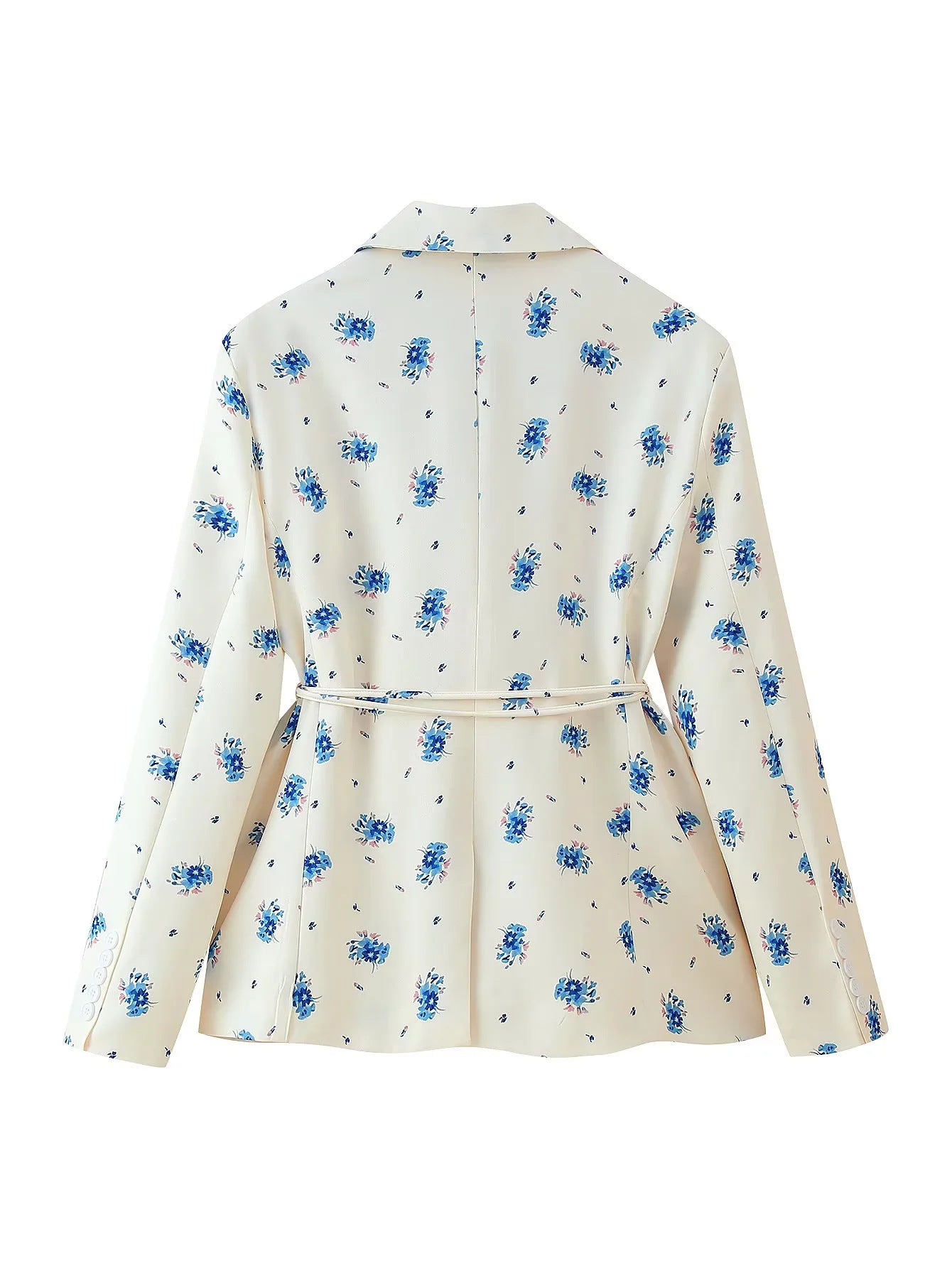Blazer ajusté pour femmes avec motif floral et ceinture à nouer Chic und Stil