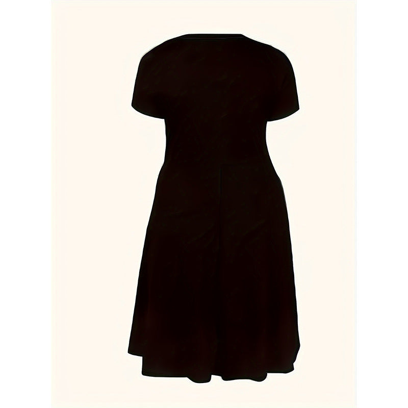 Robe midi femme avec poches latérales et jupe évasée Chic und Stil