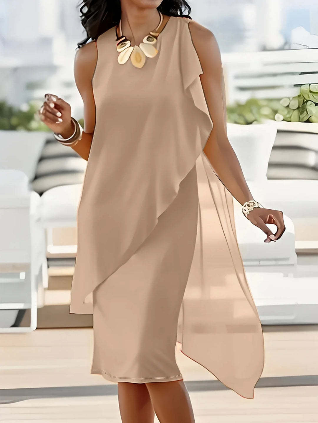 Robe maxi asymétrique Damen Chic und Stil