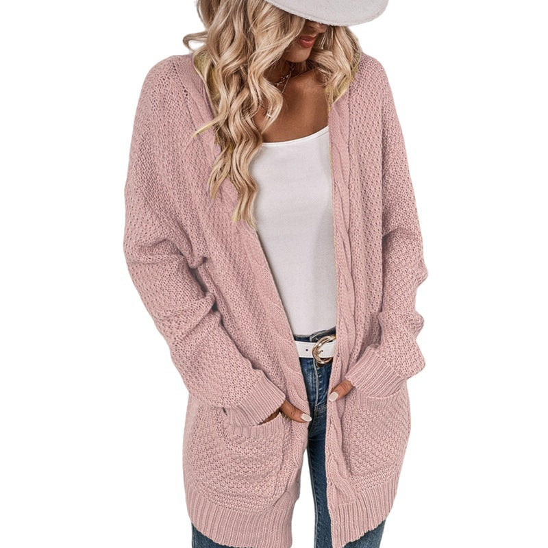 Cardigan décontracté pour femmes avec poches profondes et design froissé Chic und Stil