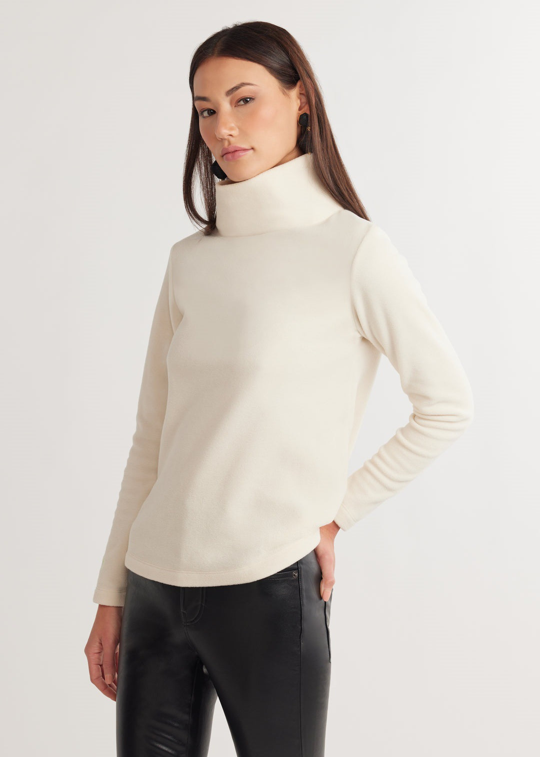 Pull à col roulé en polaire élégant pour femmes Chic und Stil