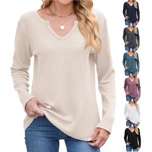 Chemise à manches longues en structure gaufrée Chic und Stil pour femmes