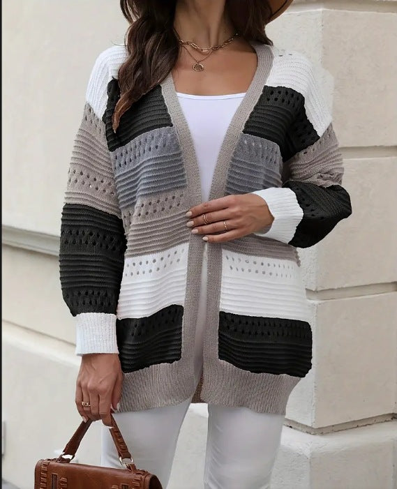 Cardigan femme à la mode avec motif unique et coupe décontractée Chic und Stil