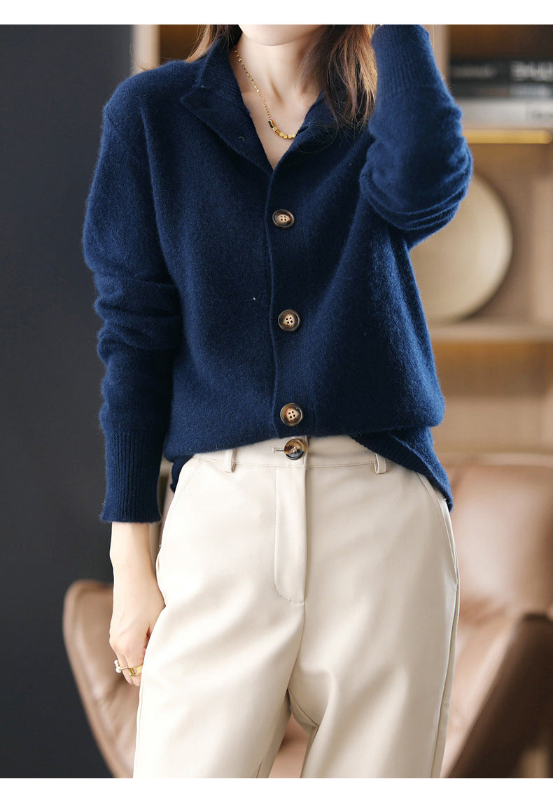 Cardigan Boutonné Ultra-Doux pour Femme Chic und Stil