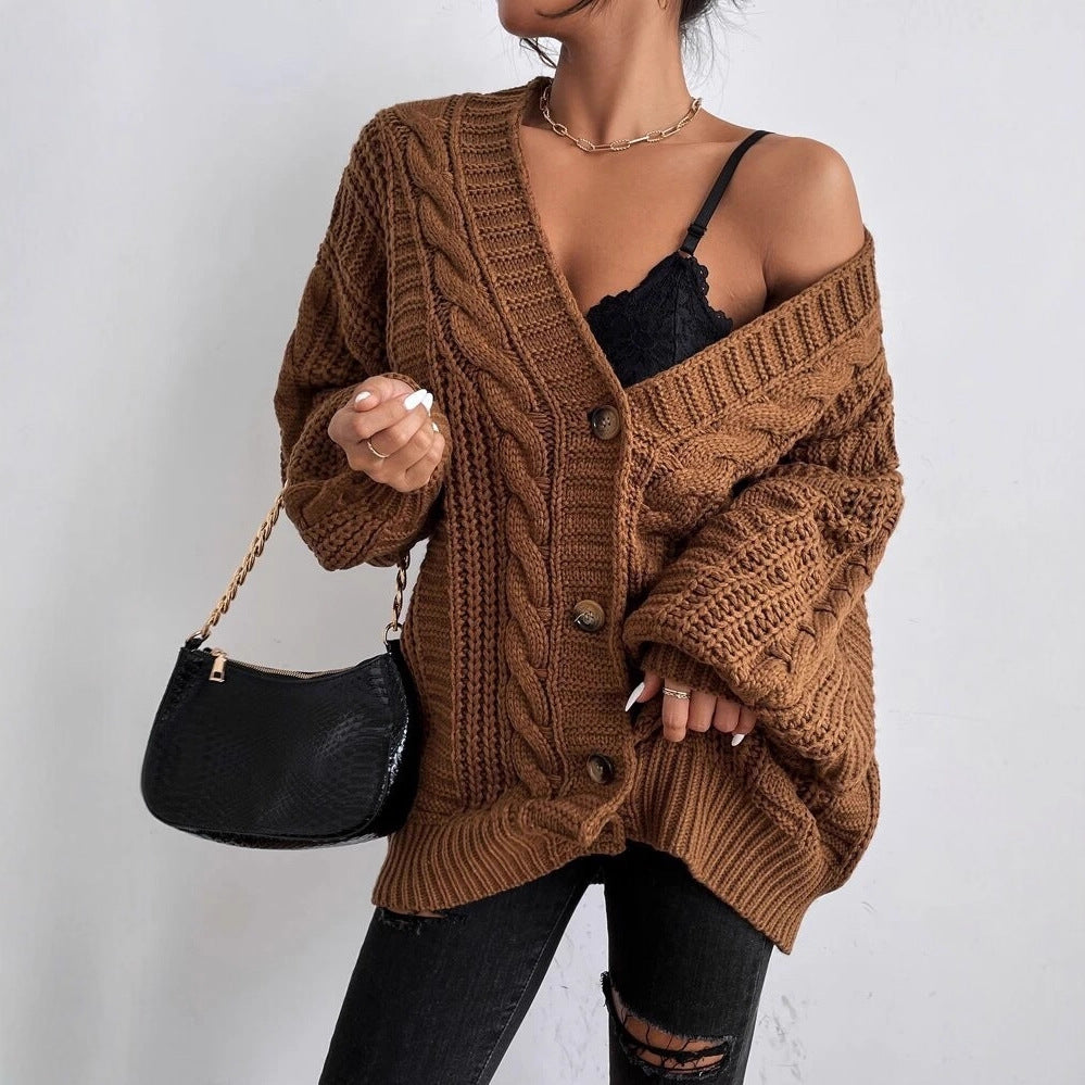 Veste en tricot épais pour femmes avec design en torsade caractéristique Chic und Stil