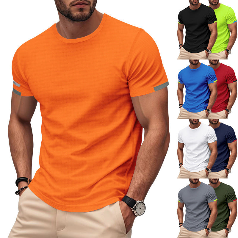 T-shirt de sport pour hommes en tissu respirant avec des détails réfléchissants Chic und Stil