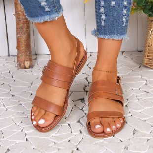 Sandales à brides pour femmes avec fermeture à boucle réglable et semelle ergonomique Chic und Stil