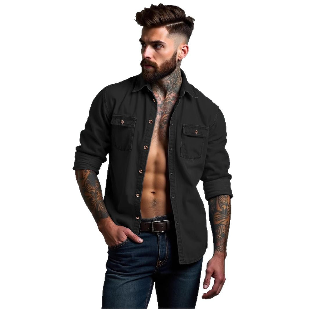 Chemise en coton décontractée pour hommes Chic und Stil