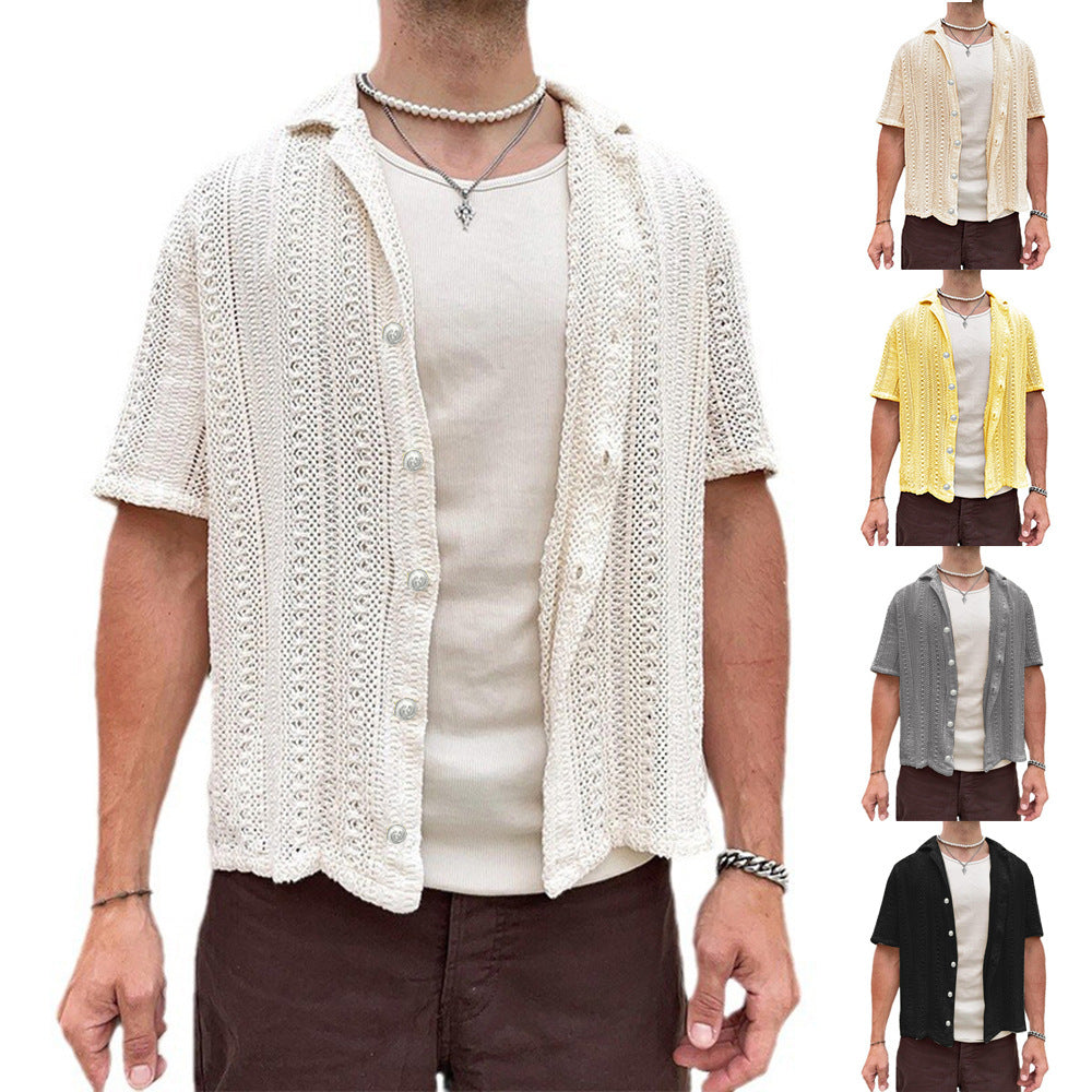 Chemise en tricot à manches courtes pour hommes Chic und Stil