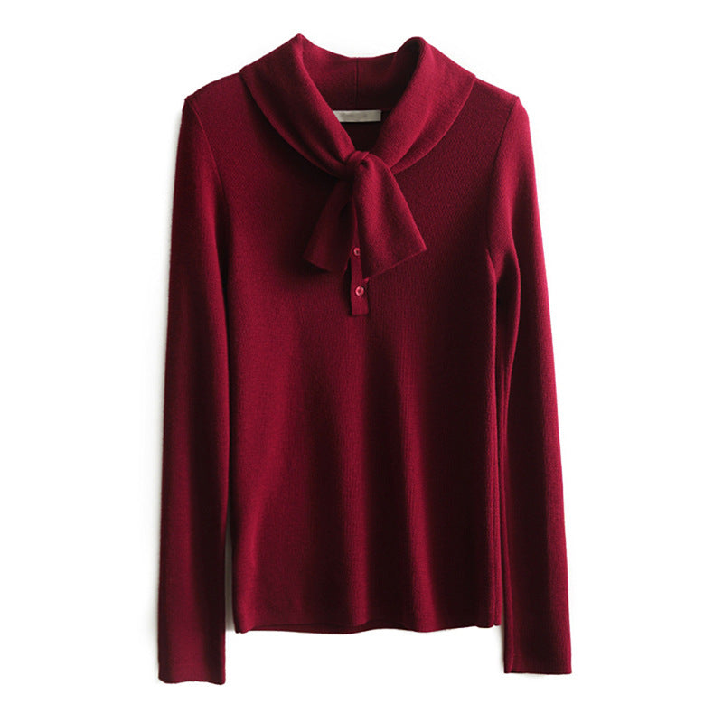 Pull élégant à col cravate pour femme Chic und Stil