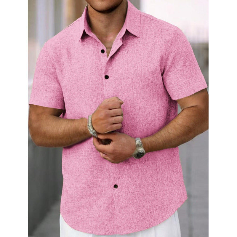 Chemise à manches courtes pour hommes en tissu texturé Chic und Stil